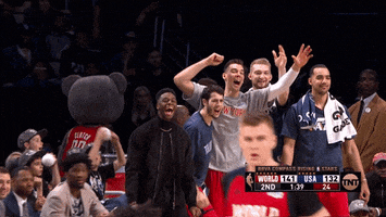 All Star Bench Celebration GIF by NBA