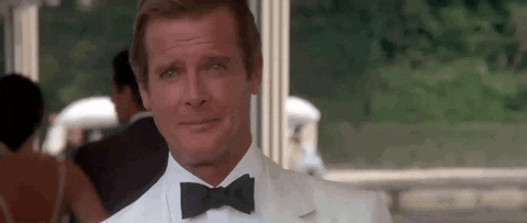 Image result for roger moore james bond octopussy gif