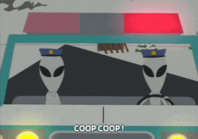 aliens driving GIF by South Park 