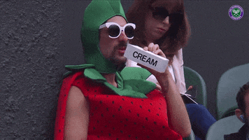 Strawberries And Cream Food GIF by Wimbledon