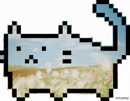 art fat pixel cat GIF by hoppip