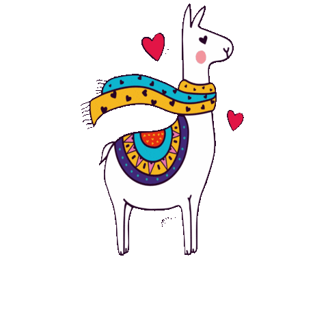 Llama Love Sticker