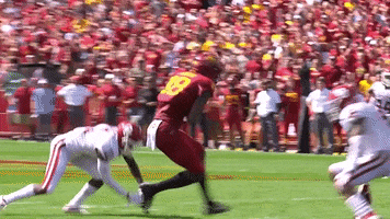 Iowa State Breaking Tackles GIF by CyclonesTV
