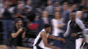 excited san antonio spurs GIF by NBA
