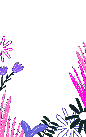 Flowers Neon Frame Sticker by MinksMonthly.com