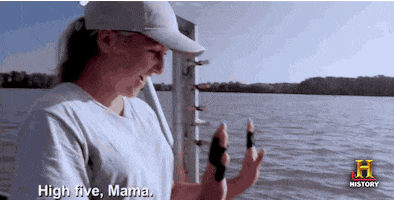 high five water GIF by Swamp People