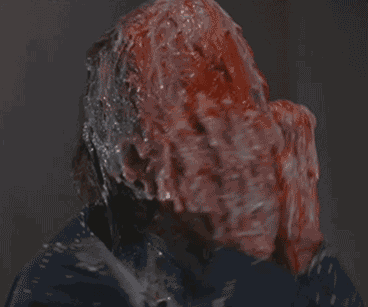  face horror movie treatment face melt melting face GIF