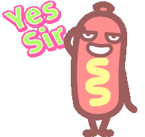 Hot Dog Yes Sticker by SAMWOO288