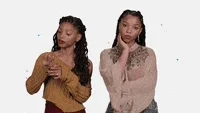 bored chloe x halle reaction pack GIF