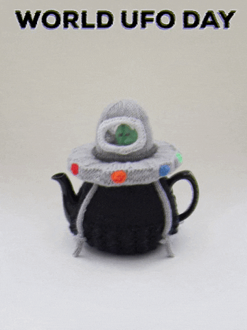 Flying Saucer Aliens GIF by TeaCosyFolk
