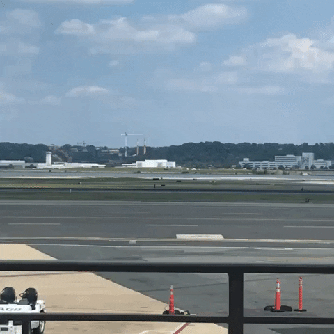 rolling united GIF by Reagan Washington National Airport