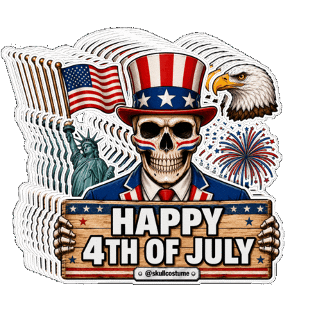 Independence Day Halloween Sticker