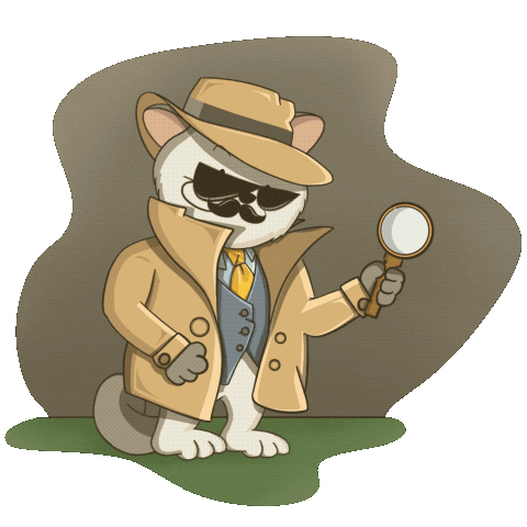 Cat Searching Sticker