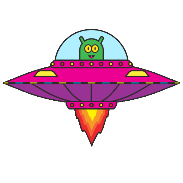 Space Ufo Sticker by Dagon Collective
