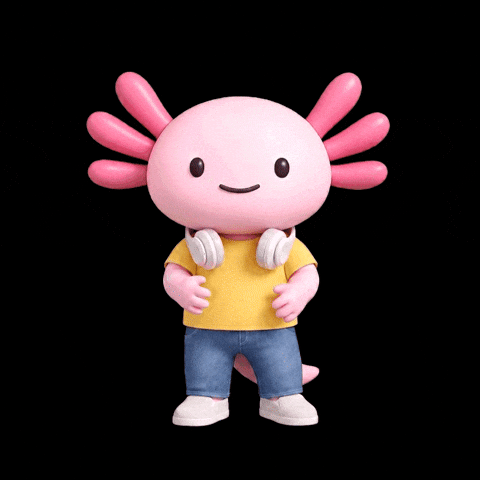 Pink Axolotl GIF by Hello Axel