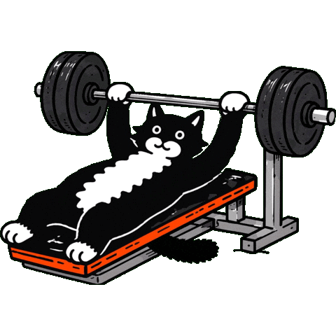 벌크업 Sticker by Dr.Felis