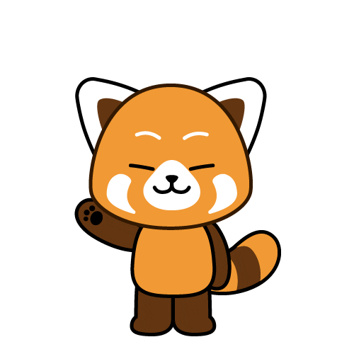 Lesser Panda Goodbye Sticker by PlayDappTown for iOS & Android | GIPHY