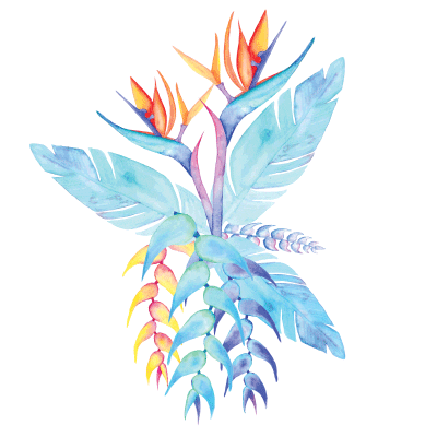 Hand Painted Hawaii Sticker