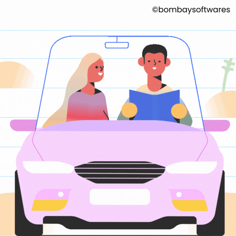 Driving On My Way GIF by Bombay Softwares