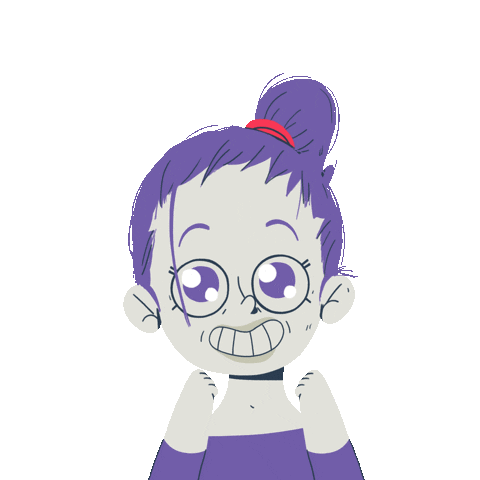 Happy Girl Sticker by Yimbo