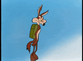 Wile E Coyote Parachute Fail GIF
