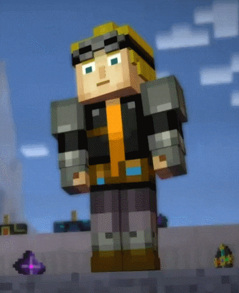 Sad Minecraft Story Mode GIF