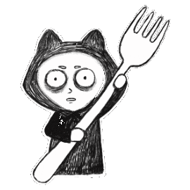 Cat Eat Sticker