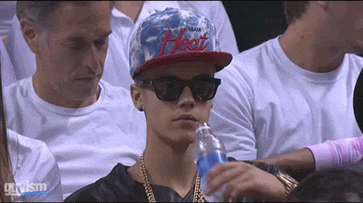 justin bieber drinking GIF