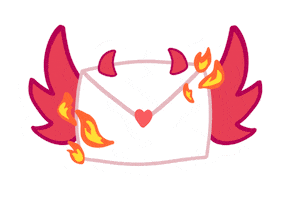 Love Letter Fire Sticker by Snacky Boy