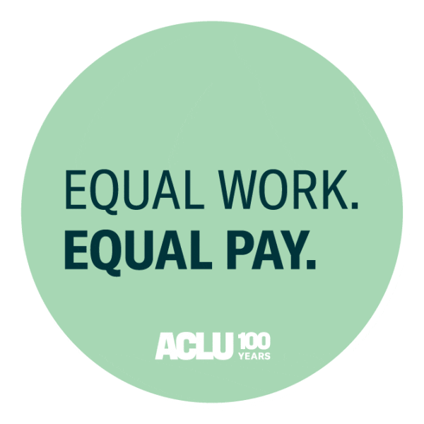 Equality Equal Pay Sticker by ACLU