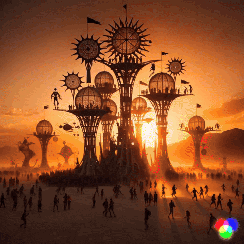 Burning Man Festival GIF by Studio Voisier