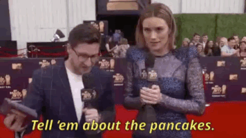 red carpet tell em about the pancakes GIF by MTV Movie & TV Awards