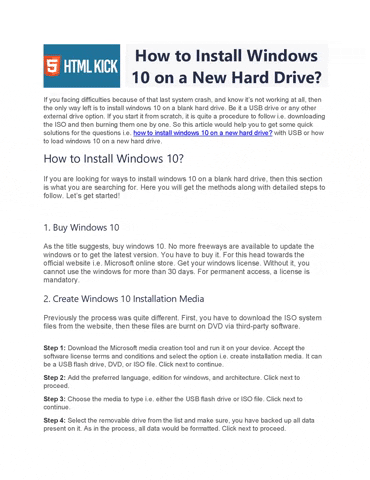 How To Install Windows 10 On A New Hard Drive GIF