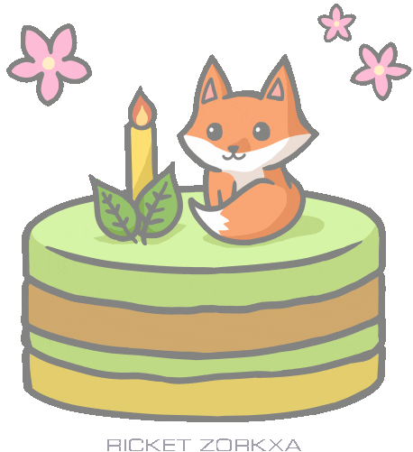 Happy Fox Sticker