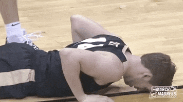 Lay Down College Basketball GIF by NCAA March Madness