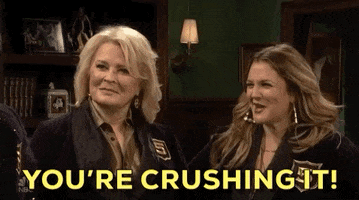 crushing it drew barrymore GIF by Saturday Night Live