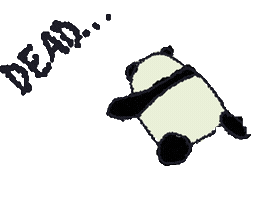 Give Up Panda Sticker