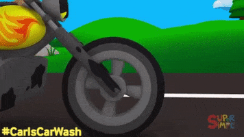 motorcycle sliding GIF by Super Simple