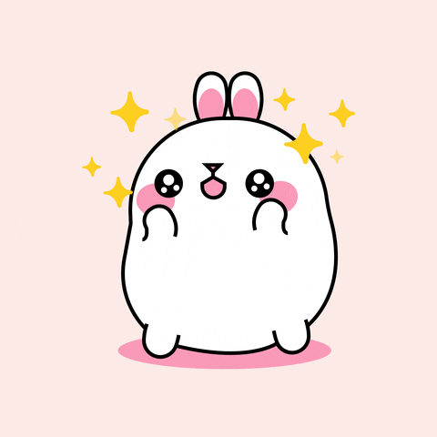 Excited Bunny GIF by clara.creates