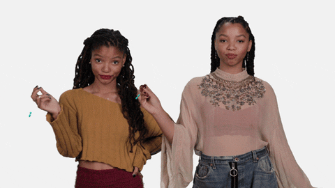 sassy chloe x halle reaction pack GIF