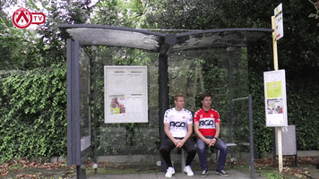 bus stop waiting GIF by KV Kortrijk