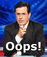 Stephen Colbert Oops GIF