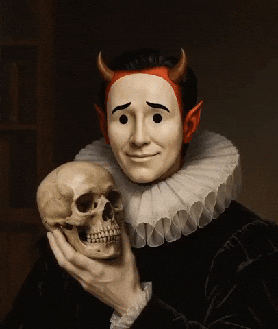 To Be Or Not To Be Skull GIF by Duhul Rautatilor