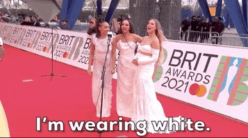 Wearing White Little Mix GIF by BRIT Awards