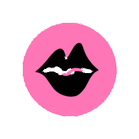 Black Lips Sticker by ShopMorenaMia