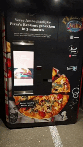 Pizza_Zoid food pizza robot delicious GIF