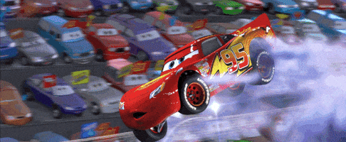 lightning mcqueen car GIF by Disney Pixar