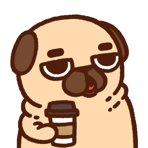 Tired Monday Morning Sticker by Puglie Pug