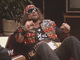 macho man randy savage fastest gun in the west east south and north GIF
