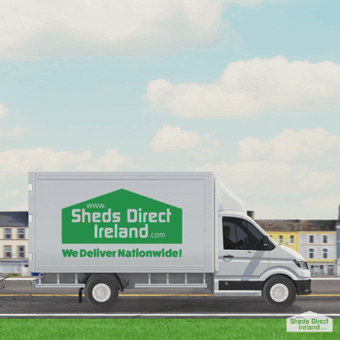 Delivery Van GIF by Sheds Direct Ireland